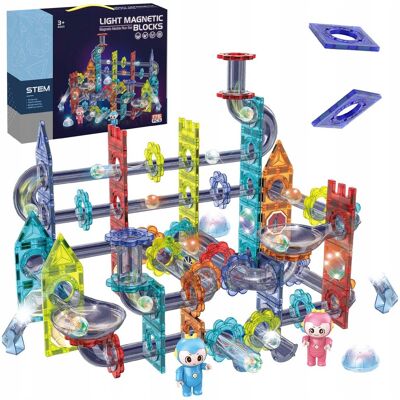 click4toys Świecący Tor Magnetyczny Dla Dzieci Klocki Edukacyjne Zestaw Led 176 El click4toys Świecący Tor Magnetyczny Dla Dzieci Klocki Edukacyjne Zestaw Led 176 El