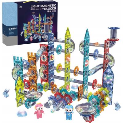 click4toys Świecący Tor Magnetyczny Klocki Edukacyjne Dla Dzieci + 2 Figurki 228 El click4toys Świecący Tor Magnetyczny Klocki Edukacyjne Dla Dzieci + 2 Figurki 228 El