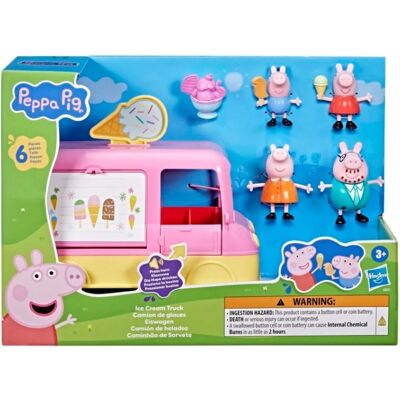 Hasbro Świnka Peppa Furgonetka z lodami zestaw z figurkami 4 figurki + Auto Hasbro Świnka Peppa Furgonetka z lodami zestaw z figurkami 4 figurki + Auto