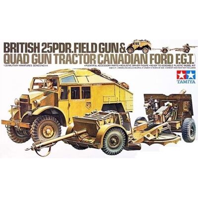 Tamiya 35044 Br. 25 Pdr. Gun & Quad Tractor 1/35 Tamiya 35044 Br. 25 Pdr. Gun & Quad Tractor 1/35