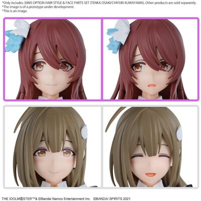 Bandai The Idolmaster - 30Ms Option Hair Style & Face Parts Set - Model Kit Bandai The Idolmaster - 30Ms Option Hair Style & Face Parts Set - Model Kit