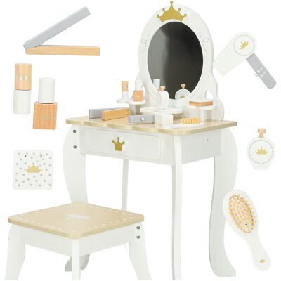 Artemis Toaletka Drewniana dla Dziewczynki Szuflada Lustro Taboret Akcesoria 86 cm Artemis Toaletka Drewniana dla Dziewczynki Szuflada Lustro Taboret Akcesoria 86 cm