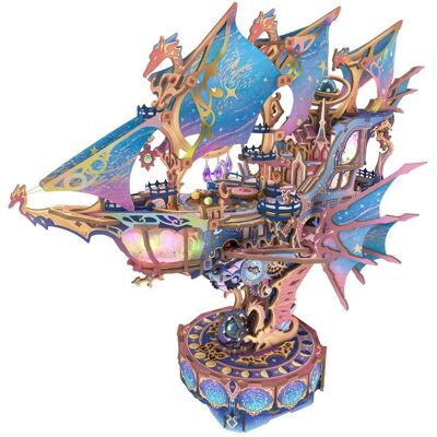 Inny producent Tonecheer Zestaw drewnianych puzzli 3D, model sterowca, DIY, model transmisji, statek kosmiczny z muzyką, ruchomy zestaw budowlany, rzemiosło, mecha.. Inny producent Tonecheer Zestaw drewnianych puzzli 3D, model sterowca, DIY, model transmisji, statek kosmiczny z muzyką, ruchomy zestaw budowlany, rzemiosło, mecha..