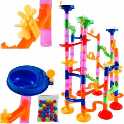 Kruzzel Tor Kulkowy Zjeżdżalnia 3D Kulodrom Xxl Zestaw + 30 Kulek Kulki 105 El. Kruzzel Tor Kulkowy Zjeżdżalnia 3D Kulodrom Xxl Zestaw + 30 Kulek Kulki 105 El.