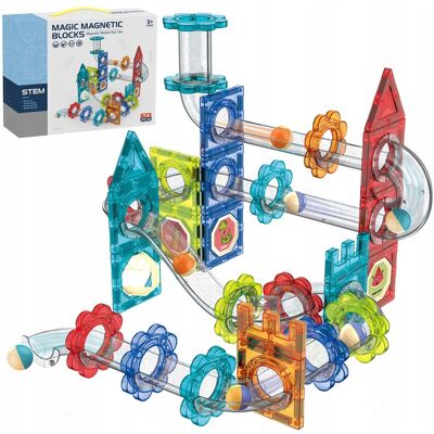 click4toys Tor Magnetyczny Dla Dzieci Tor Kulkowy Klocki Edukacyjne Panele Zestaw 74El click4toys Tor Magnetyczny Dla Dzieci Tor Kulkowy Klocki Edukacyjne Panele Zestaw 74El
