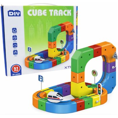 QBI Tor MAGNETYCZNY Pociąg Klocki DLA DZIECI Kolejka Antygrawitacyjna 51 el. QBI Tor MAGNETYCZNY Pociąg Klocki DLA DZIECI Kolejka Antygrawitacyjna 51 el.