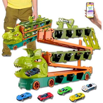 Pltb TOR WYŚCIGOWY DINOZAUR CIĘŻARÓWKA 2w1 AUTKA + TRANSPORTER + T-Rex – ZABAWKA DLA DZIECI 3+ PREZENT DLA CHŁOPCA + EBOOK Pltb TOR WYŚCIGOWY DINOZAUR CIĘŻARÓWKA 2w1 AUTKA + TRANSPORTER + T-Rex – ZABAWKA DLA DZIECI 3+ PREZENT DLA CHŁOPCA + EBOOK