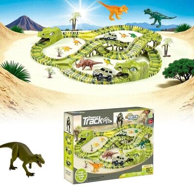 RAMIZ Tor Wyścigowy Elastyczny Dino Park Xxl Dinozaur Jurassic Na Baterię Kolejka RAMIZ Tor Wyścigowy Elastyczny Dino Park Xxl Dinozaur Jurassic Na Baterię Kolejka