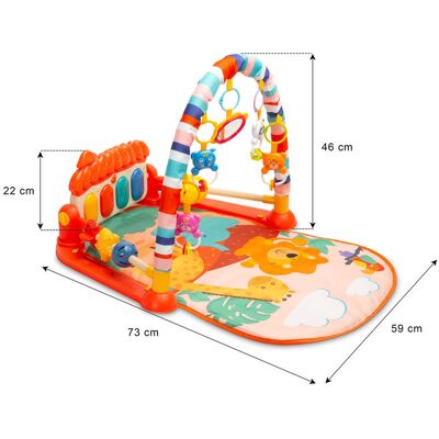 IKS 2 MUCHA Toyz, zabawka edukacyjna, mata Zoo, pomarańczowa IKS 2 MUCHA Toyz, zabawka edukacyjna, mata Zoo, pomarańczowa
