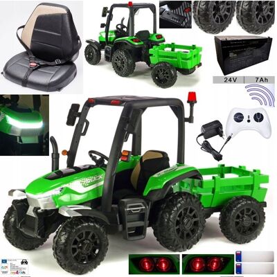 Joy4Kids Traktor 24V Na Akumulator BLT-206 Zielony 400 WAT Joy4Kids Traktor 24V Na Akumulator BLT-206 Zielony 400 WAT