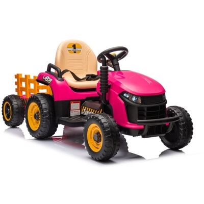 LEAN CARS Traktor Na Akumulator BBH-030 Różowy LEAN CARS Traktor Na Akumulator BBH-030 Różowy