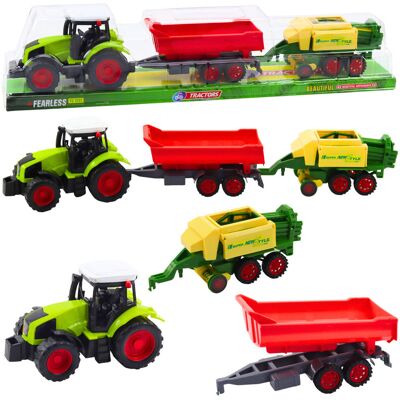 Lean Toys Traktor Rolniczy Przyczepa Maszyna Rolnicza Lean Toys Traktor Rolniczy Przyczepa Maszyna Rolnicza