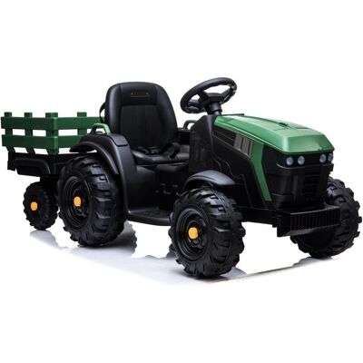 LEAN Cars, Traktor z Przyczepą na akumulator BDM0925 Zielony Wojskowy LEAN Cars, Traktor z Przyczepą na akumulator BDM0925 Zielony Wojskowy