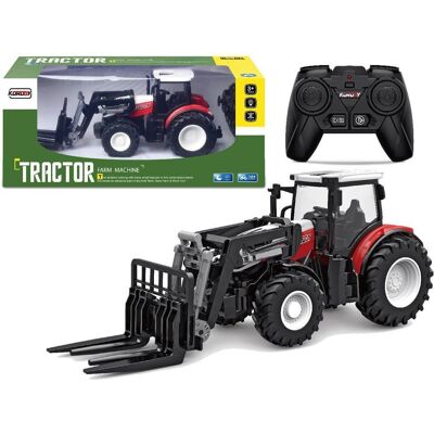 Lean Toys Traktor Zdalnie Sterowany Widlak Rolniczy 2,4 G Gumowe Koła Lean Toys Traktor Zdalnie Sterowany Widlak Rolniczy 2,4 G Gumowe Koła