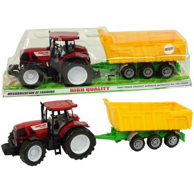 Lean Toys TRAKTOR ŻÓŁTA WYWROTKA DLA MAŁYCH FARMERÓW Lean Toys TRAKTOR ŻÓŁTA WYWROTKA DLA MAŁYCH FARMERÓW