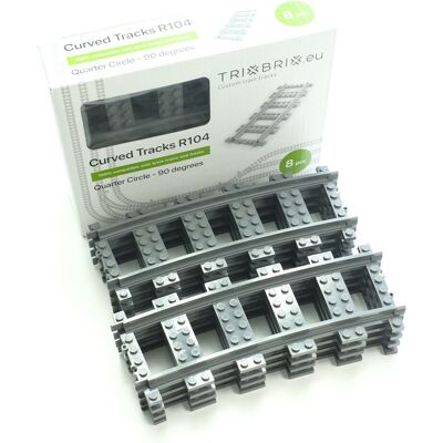 Inny producent Trixbrix.eu Curved Tracks R104 kompatybilne z zestawami Lego City Train 60197 60198 10277 60205 60238 Inny producent Trixbrix.eu Curved Tracks R104 kompatybilne z zestawami Lego City Train 60197 60198 10277 60205 60238