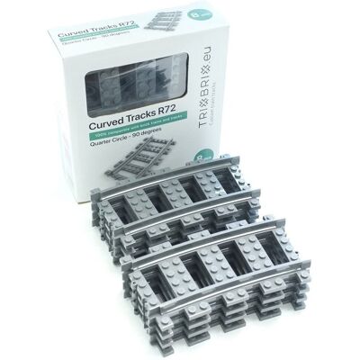 Inny producent Trixbrix.eu Tory zakrzywione R72 Kompatybilne z zestawami pociągów Lego City 60197 60198 10277 60205 60238 Inny producent Trixbrix.eu Tory zakrzywione R72 Kompatybilne z zestawami pociągów Lego City 60197 60198 10277 60205 60238