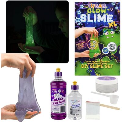 sarcia.eu TUBAN ZESTAW XL do samodzielnego przygotowania SLIME ŚWIECĄCY w ciemności, zabawka sensoryczna DIY 3+ sarcia.eu TUBAN ZESTAW XL do samodzielnego przygotowania SLIME ŚWIECĄCY w ciemności, zabawka sensoryczna DIY 3+