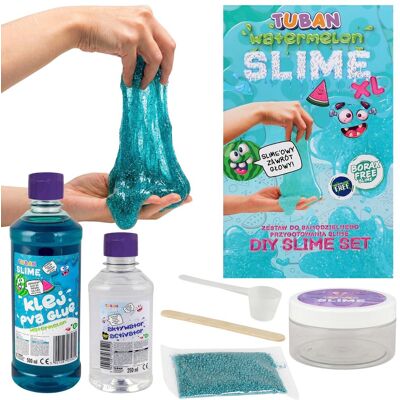 sarcia.eu TUBAN ZESTAW XL do samodzielnego przygotowania SLIME, ZAPACH arbuza, BROKATOWY, zabawka sensoryczna DIY 3+ sarcia.eu TUBAN ZESTAW XL do samodzielnego przygotowania SLIME, ZAPACH arbuza, BROKATOWY, zabawka sensoryczna DIY 3+