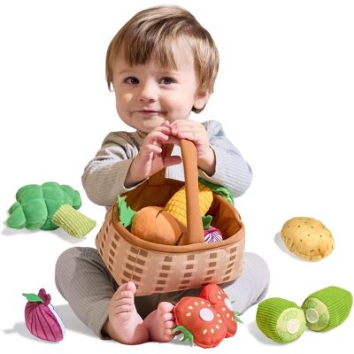 Inny producent TUMAMA akcesoria do sklepu z warzywami, zabawka, zestaw dla dzieci, do kuchni dziecięcej, pluszowy koszyk na zakupy z ogórkiem, pomidorami, marchewk.. Inny producent TUMAMA akcesoria do sklepu z warzywami, zabawka, zestaw dla dzieci, do kuchni dziecięcej, pluszowy koszyk na zakupy z ogórkiem, pomidorami, marchewk..