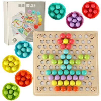 Artemis Układanka Edukacyjna Drewniana Mozaika z Kulek Koralików Montessori Sorter Artemis Układanka Edukacyjna Drewniana Mozaika z Kulek Koralików Montessori Sorter