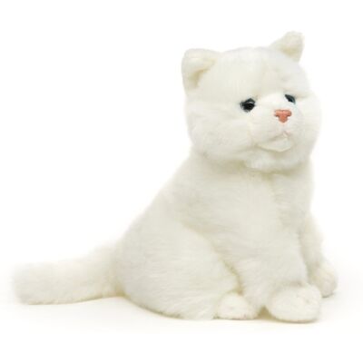 Uni-Toys - Kot biały, siedzący - 21 cm (wysokość) - pluszowy kotek - pluszowa zabawka, przytulanka Uni-Toys - Kot biały, siedzący - 21 cm (wysokość) - pluszowy kotek - pluszowa zabawka, przytulanka