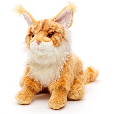 Uni-Toys - Kot Maine-Coon, siedzący (brązowy) - 27 cm (wysokość) - pluszowy kot - pluszowa zabawka, przytulanka Uni-Toys - Kot Maine-Coon, siedzący (brązowy) - 27 cm (wysokość) - pluszowy kot - pluszowa zabawka, przytulanka