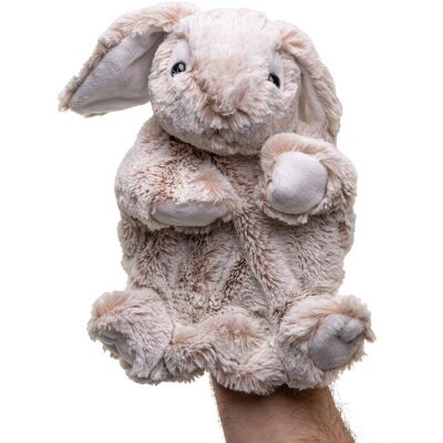 Uni-Toys - pacynka zając (brązowo-nakrapiany) - 24 cm (wysokość) - pluszowa lalka, królik - pluszowa zabawka, przytulanka Uni-Toys - pacynka zając (brązowo-nakrapiany) - 24 cm (wysokość) - pluszowa lalka, królik - pluszowa zabawka, przytulanka