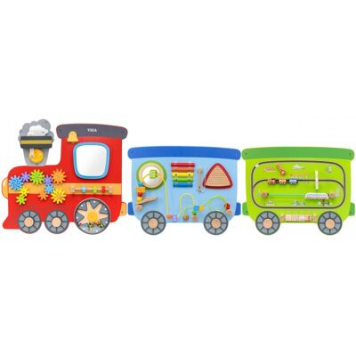 VIGA TOYS VIGA Drewniana Tablica Sensoryczna-Manipulacyjna EDU Pociąg VIGA TOYS VIGA Drewniana Tablica Sensoryczna-Manipulacyjna EDU Pociąg