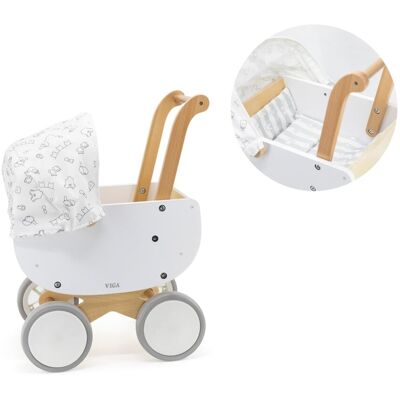Inny producent,Viga Viga 44719 PolarB Drewniany wózek dla lalek z gondolą Inny producent,Viga Viga 44719 PolarB Drewniany wózek dla lalek z gondolą