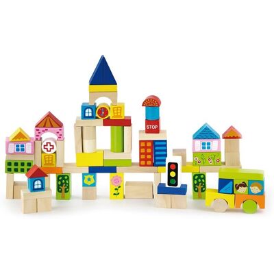 Viga Toys Zestaw 75 Kostek - Kostki do budowania Viga Toys Zestaw 75 Kostek - Kostki do budowania