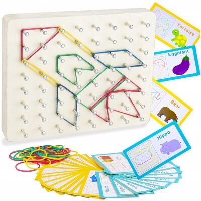 Inny producent VINGAHOUSE Montessori Drewniana Geoboard Zabawka Edukacyjna 3+ Lat Inny producent VINGAHOUSE Montessori Drewniana Geoboard Zabawka Edukacyjna 3+ Lat