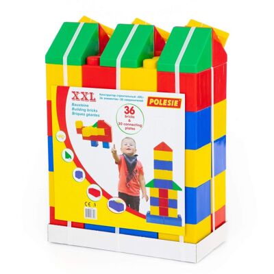 Wader Quality Toys WADER POLESIE Klocki XXL Cegły 36 elementów z łącznikami Wader Quality Toys WADER POLESIE Klocki XXL Cegły 36 elementów z łącznikami
