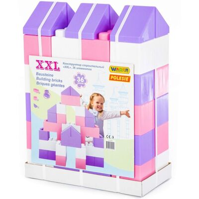 Wader Quality Toys WADER POLESIE Klocki XXL Cegły Różowe 36 elementów Wader Quality Toys WADER POLESIE Klocki XXL Cegły Różowe 36 elementów