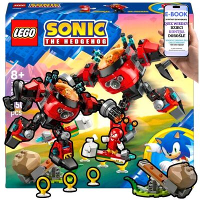 Walka SONICA z Dr. EGGMANEM LEGO SONIC Knuckles kontra Mech EGG CRUSHER Klocki Lego Prezent Dla Dziecka + EBOOK-2 Walka SONICA z Dr. EGGMANEM LEGO SONIC Knuckles kontra Mech EGG CRUSHER Klocki Lego Prezent Dla Dziecka + EBOOK-2