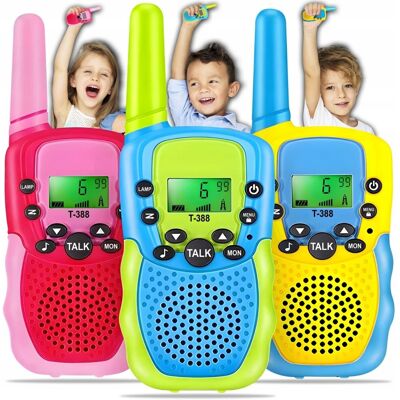 Inny producent Walkie Talkie dla Dzieci 3 szt – Zestaw XL Krótkofalówek o Dużym Zasięgu, z Latarką i Wyświetlaczem Inny producent Walkie Talkie dla Dzieci 3 szt – Zestaw XL Krótkofalówek o Dużym Zasięgu, z Latarką i Wyświetlaczem