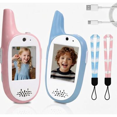 WALKIE TALKIE DLA DZIECI Yulinland® 2SZT KRÓTKOFALÓWKI Z WIDEO 720P 400m DUŻY zasięgu WALKIE TALKIE DLA DZIECI Yulinland® 2SZT KRÓTKOFALÓWKI Z WIDEO 720P 400m DUŻY zasięgu