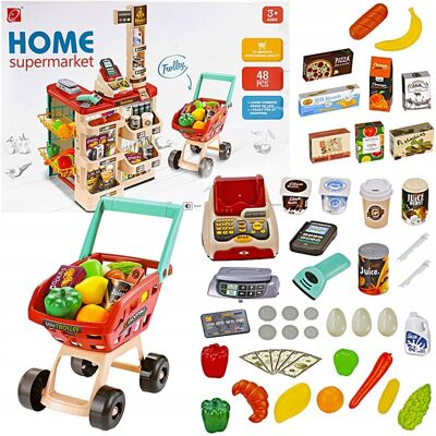 domino-toys Wielki Supermarket Sklep Kasa Fiskalna Wózek Terminal Waga Akcesoria domino-toys Wielki Supermarket Sklep Kasa Fiskalna Wózek Terminal Waga Akcesoria
