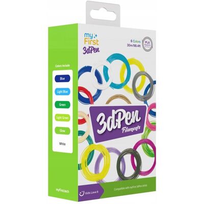 MyFirst 3D Pen Filamenty Zimne Kolory - 3D Filament Wielokolorowy MyFirst 3D Pen Filamenty Zimne Kolory - 3D Filament Wielokolorowy