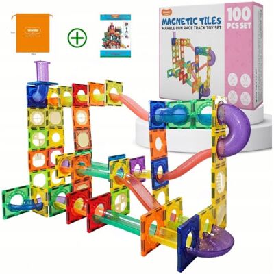 Inny producent WONDER TOYS Zestaw Magnetycznych Klocków 100 Elementów Dla Dzieci 3-7 Lat Inny producent WONDER TOYS Zestaw Magnetycznych Klocków 100 Elementów Dla Dzieci 3-7 Lat