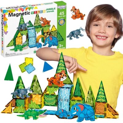 WOOPIE Klocki magnetyczne konstrukcyjne 3D zwierzeta 45 el WOOPIE Klocki magnetyczne konstrukcyjne 3D zwierzeta 45 el