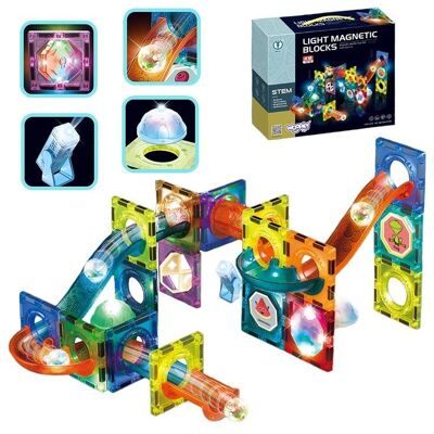 Woopie Magnetyczne Klocki Świetlna Tor - 49 sztuk - Magnetyczne Klocki Woopie Magnetyczne Klocki Świetlna Tor - 49 sztuk - Magnetyczne Klocki
