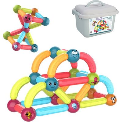 Woopie Magnetyczne Klocki Konstrukcyjne Edukacyjne 52 El. Woopie Magnetyczne Klocki Konstrukcyjne Edukacyjne 52 El.