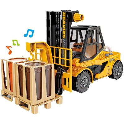 Inna producent Wózek widłowy, świetna zabawka dla małych mechaników, wózek podnosi towary za pomocą pokrętła, wydaje sygnały dźwiękowe i świetlne Inna producent Wózek widłowy, świetna zabawka dla małych mechaników, wózek podnosi towary za pomocą pokrętła, wydaje sygnały dźwiękowe i świetlne