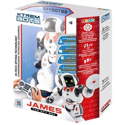 TM TOYS XTREM Bots, Robot Interaktywny James The Spy Bot TM TOYS XTREM Bots, Robot Interaktywny James The Spy Bot