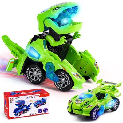 Inny producent Yellcetoy Samochód Transform Dinozaura, zabawka transformujący Dino z muzyką i światłem Automatyczny Transforming Dinosaur Car dla chłopców w wieku .. Inny producent Yellcetoy Samochód Transform Dinozaura, zabawka transformujący Dino z muzyką i światłem Automatyczny Transforming Dinosaur Car dla chłopców w wieku ..