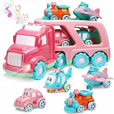 Inny producent YEONATIONALTOYS Zestaw 5w1 Różowy Samochód Z Dźwiękami Dla Dziewczynek Inny producent YEONATIONALTOYS Zestaw 5w1 Różowy Samochód Z Dźwiękami Dla Dziewczynek