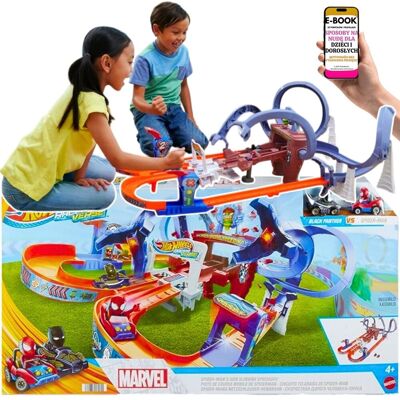Zabawa Bez Granic Z Hot Wheels Spider-Man – Tor Wyścigowy Z Mega Akcją, 2 Autkami I Startem Rakietowym Marvel Dla Dzieci + Ebook-3 Zabawa Bez Granic Z Hot Wheels Spider-Man – Tor Wyścigowy Z Mega Akcją, 2 Autkami I Startem Rakietowym Marvel Dla Dzieci + Ebook-3