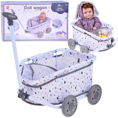 Lean Toys ZABAWKA DLA DZIECI UROCZY WÓZEK Z RĄCZKĄ Lean Toys ZABAWKA DLA DZIECI UROCZY WÓZEK Z RĄCZKĄ