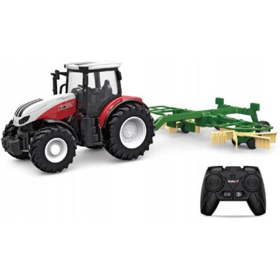 PELLETPOZ Zabawka Dla Dzieci, Zdalnie Sterowany Traktor Ze Zgrabiarką PELLETPOZ Zabawka Dla Dzieci, Zdalnie Sterowany Traktor Ze Zgrabiarką